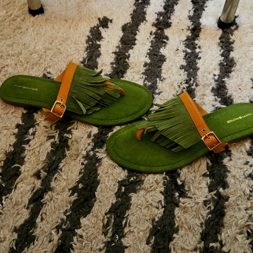 Tommy Hilfiger suede fringe Sandals